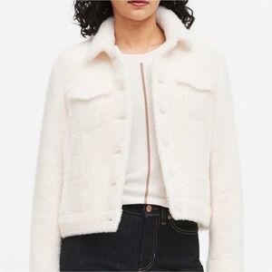 Banana Republic Fuzzy Cropped Trucker Jacket